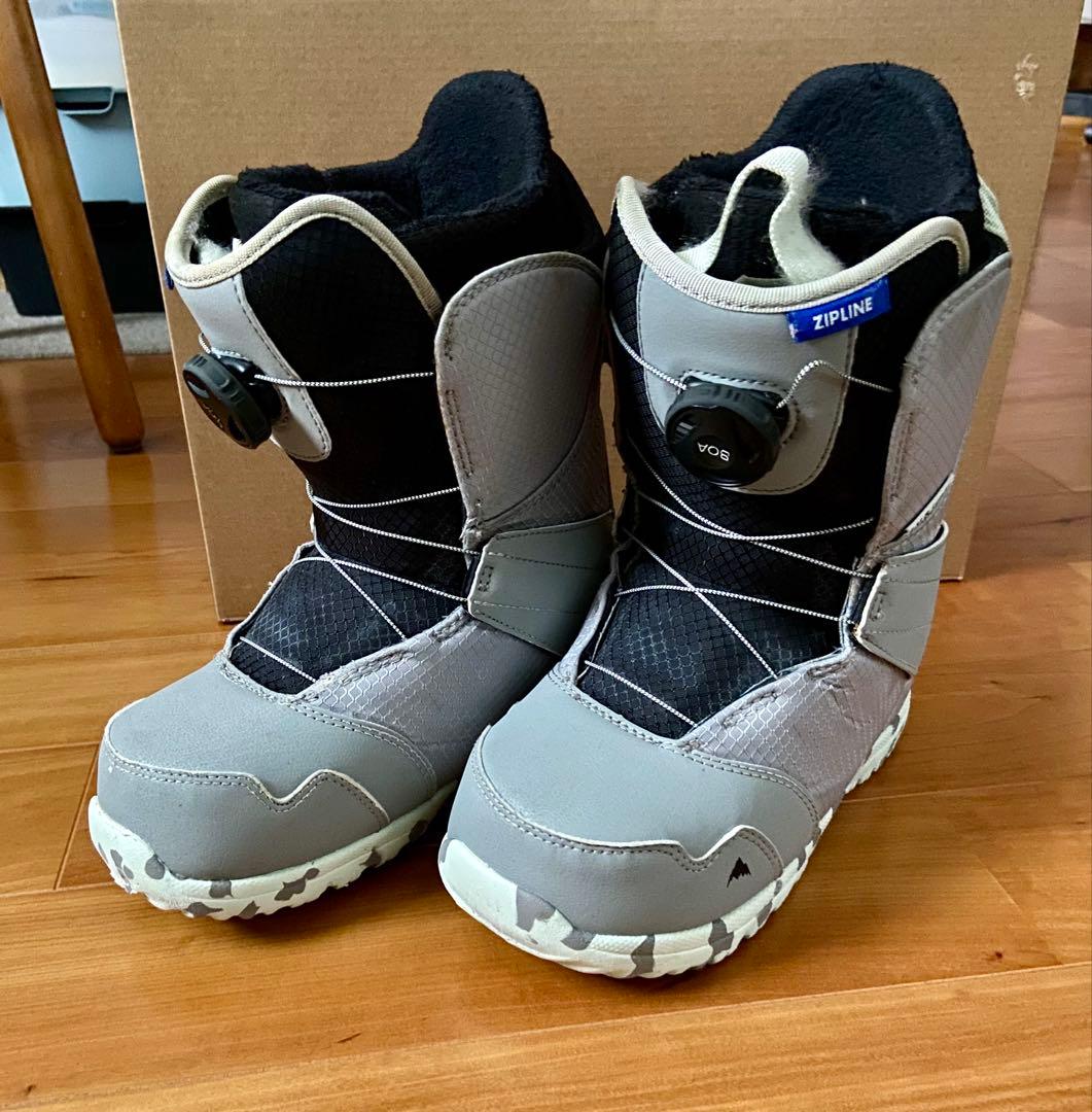 バートン　BURTON ZIPLINE BOA 22cm キッズ　スモールズ Amazon.com : Burton Zipline BOA Kids Snowboard Boots Sz 5 Gray/Neo