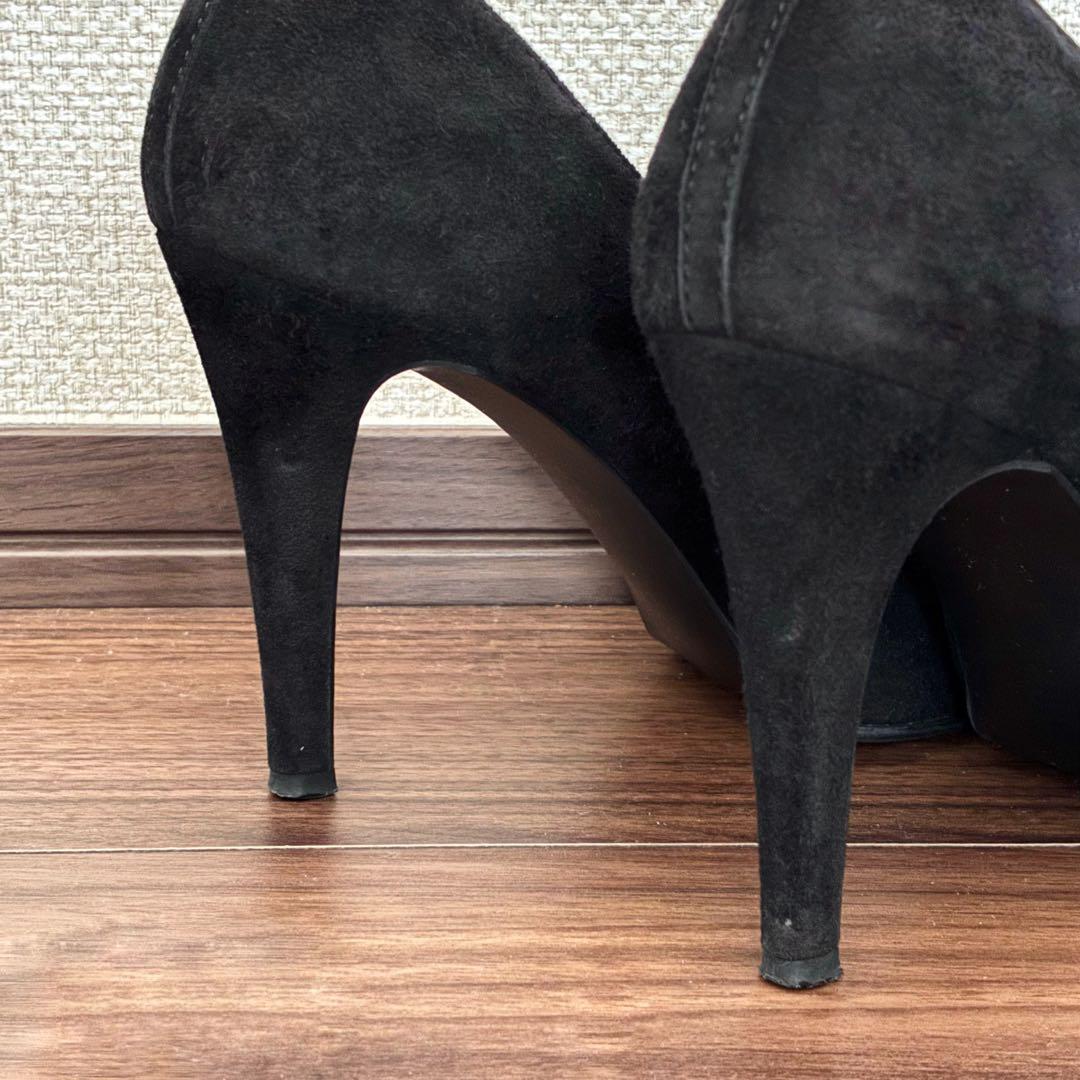 DIANA ダイアナ パンプス スエード ハイヒール 黒 ブラック 23.5cm