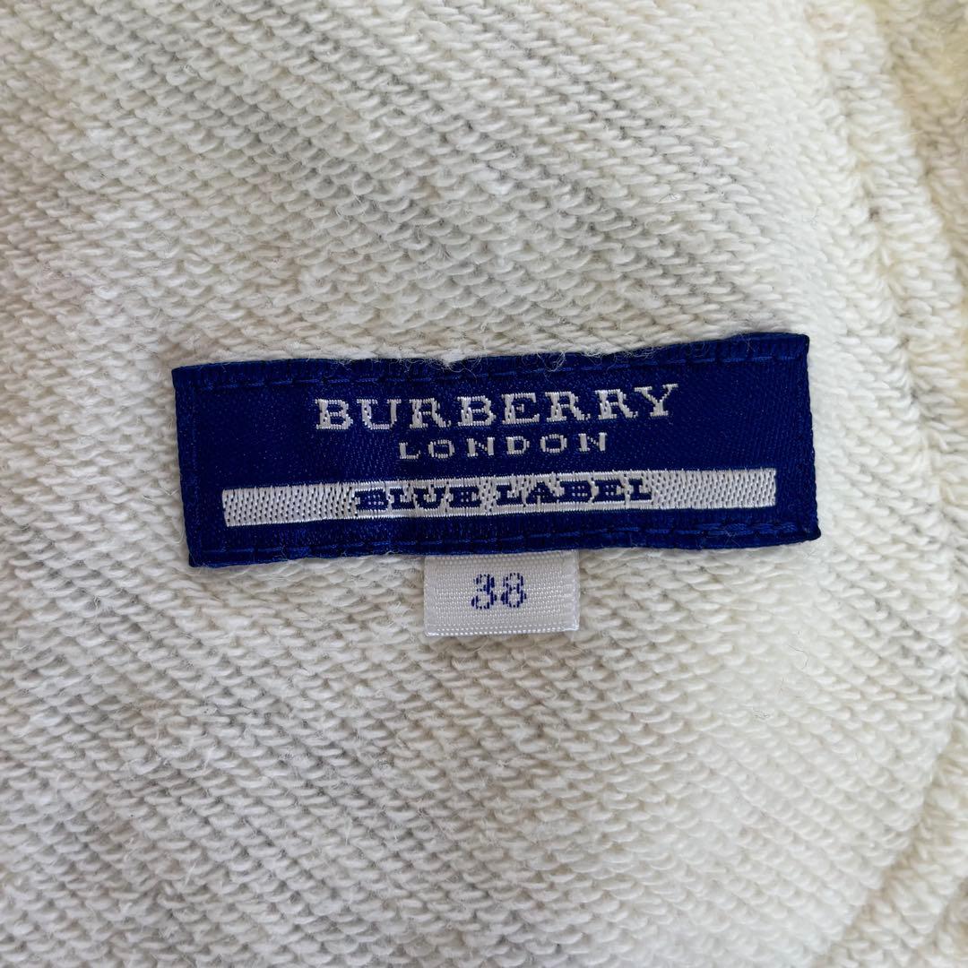 バーバリーブルーレーベル 38 ジップパーカーノバチェックy2k 短丈