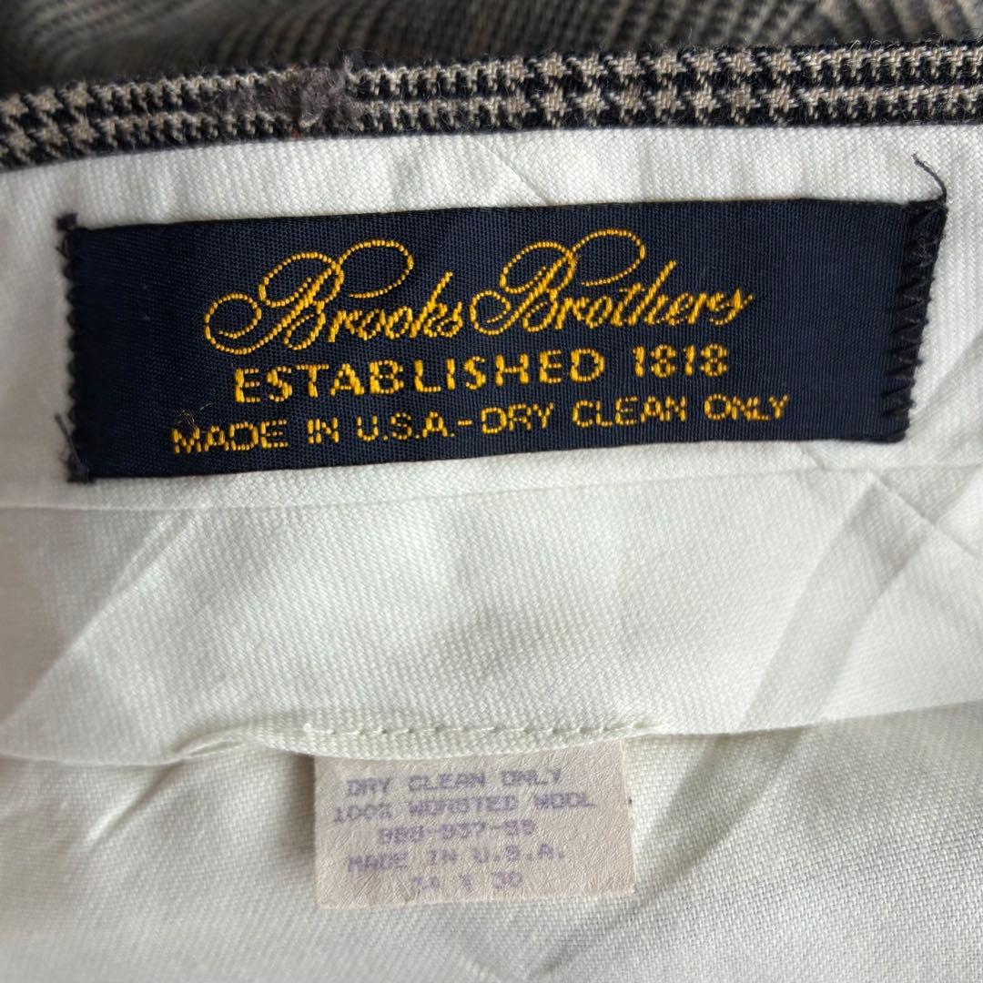 Brooks Brothers グレンチェック ツータックスラックス W34 - メルカリ