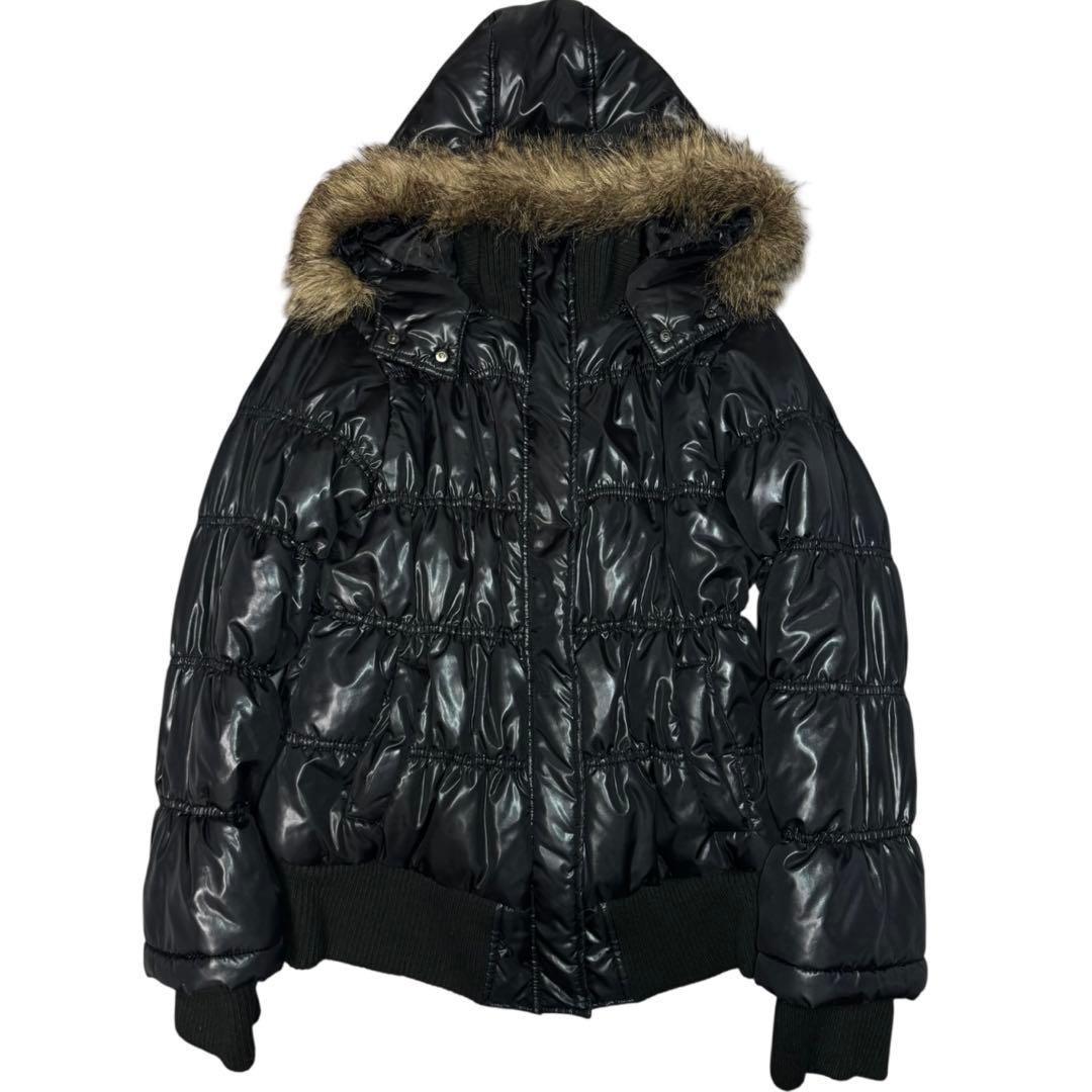 00s archive 光沢ダウンジャケット ファー 平成グランジ お兄系 - メルカリ