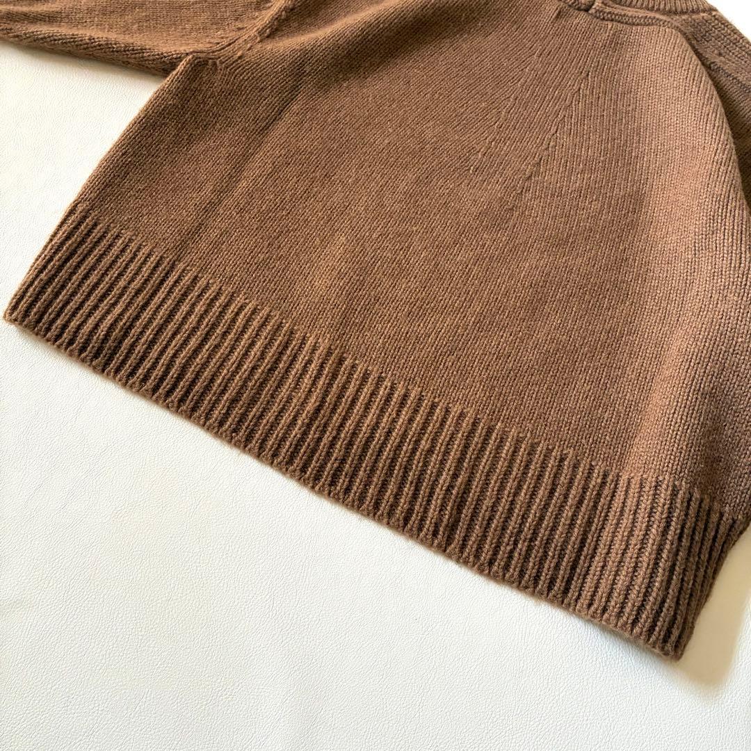 状態良好】ファクトリー キャメル100％クルーネックセーター ニット