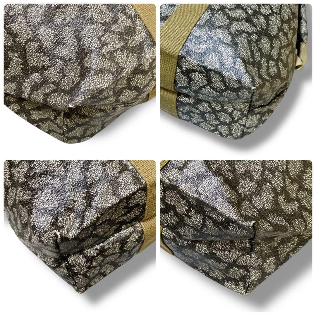 イブサンローラン ジラフ柄 肩掛け可 大容量 ユニセックスボストン