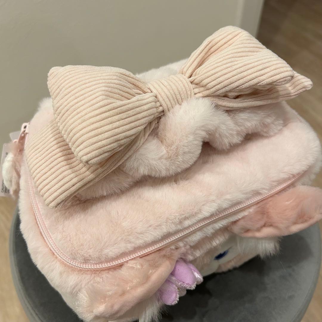 上海ディズニー限定 リーナベル バニティ メイクポーチ ふわふわ素材