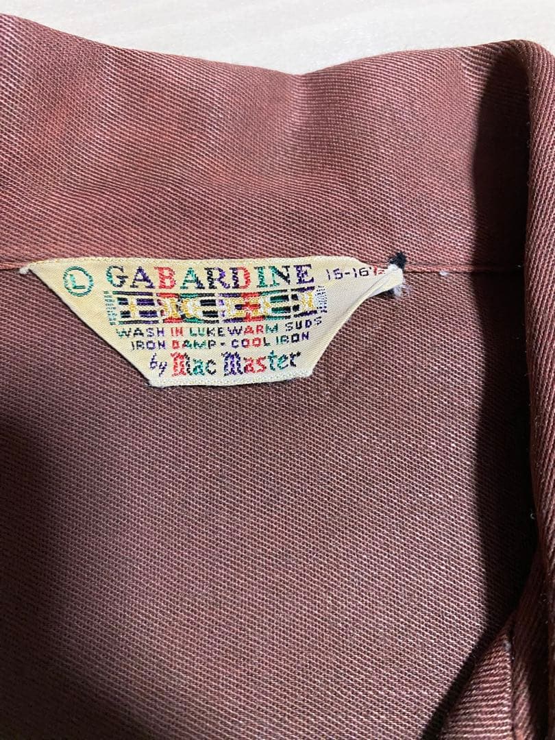 Mac Master 50'sレーヨンシャツ 焦茶 ビンテージ - メルカリ