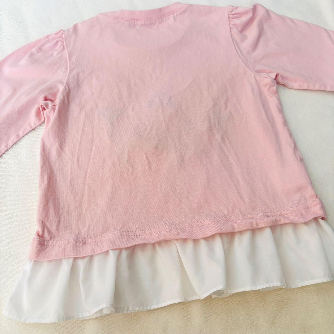 ファミリア ピンク 長袖Tシャツ 現行 新作 110