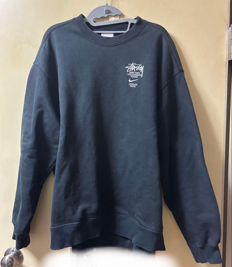 STUSSY × NIKE◎ストックロゴ スウェット　Mサイズ 大きいサイズメンズ STUSSY × NIKE ステューシー ナイキ コラボ