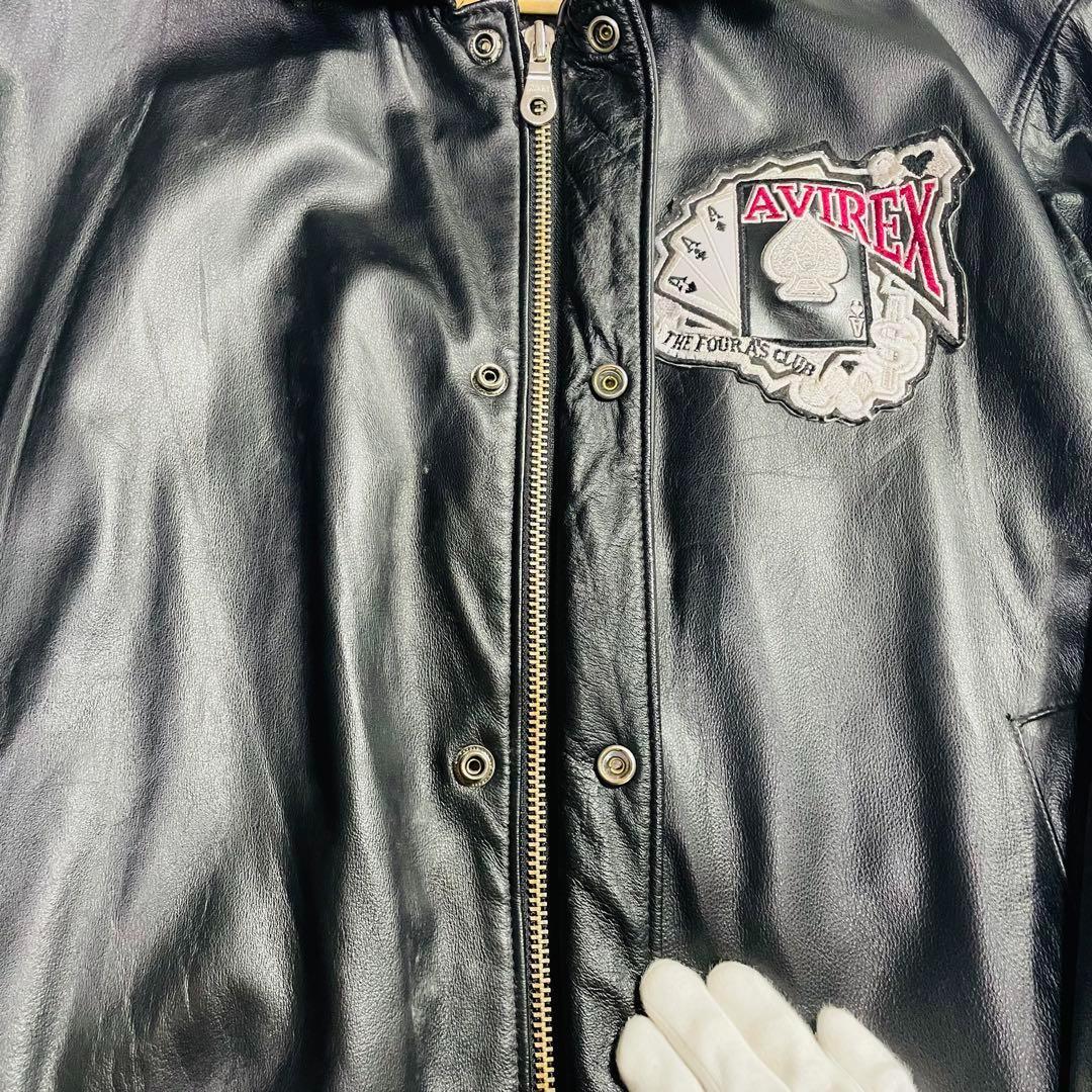 希少】極美品✨ AVIREX 90s KING CASINO レザージャケット - メルカリ