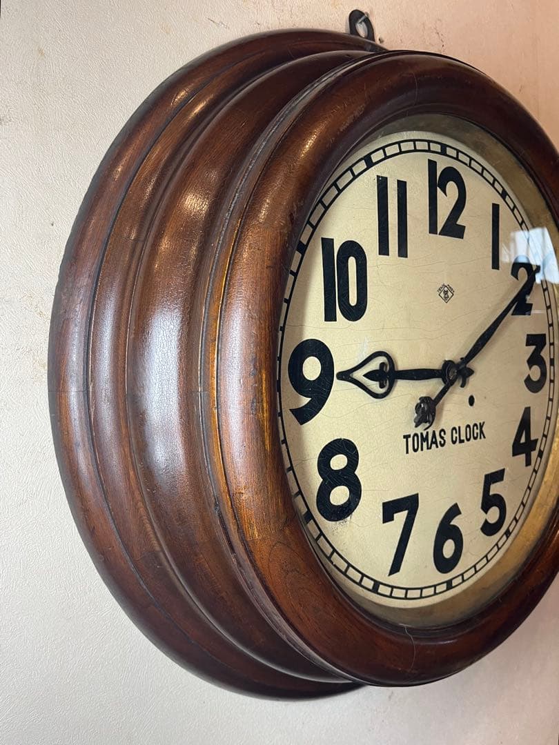 直径66センチ　大型丸　柱時計　古時計　振り子　レトロ　ゼンマイ　精工舎　掛時計 完動・美品〉精工舎 本四ツ丸達磨型ゼンマイ振り子時計 アンティーク古