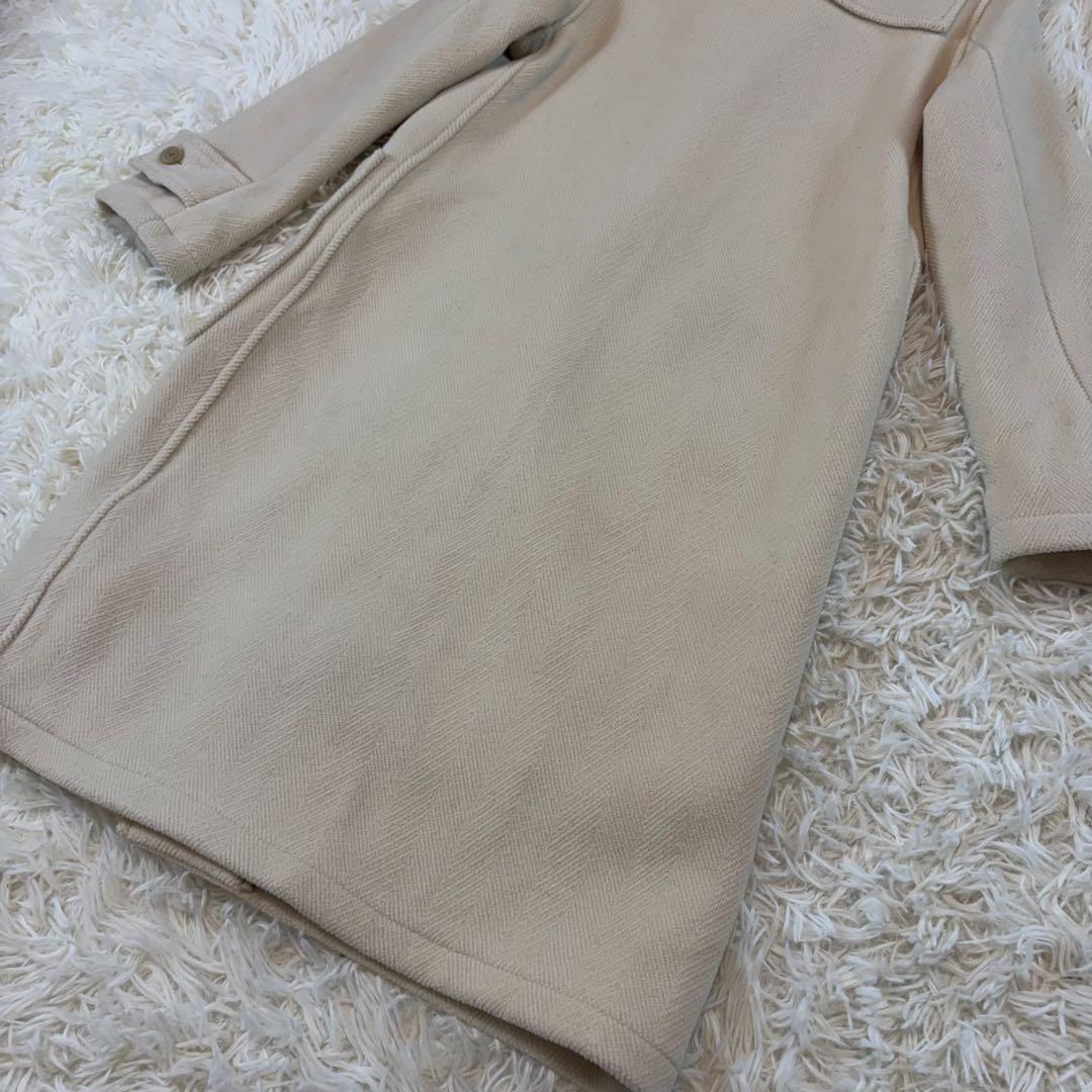 グローバーオールGALERIE VIE ダッフルコート アイボリー ヘリンボーン