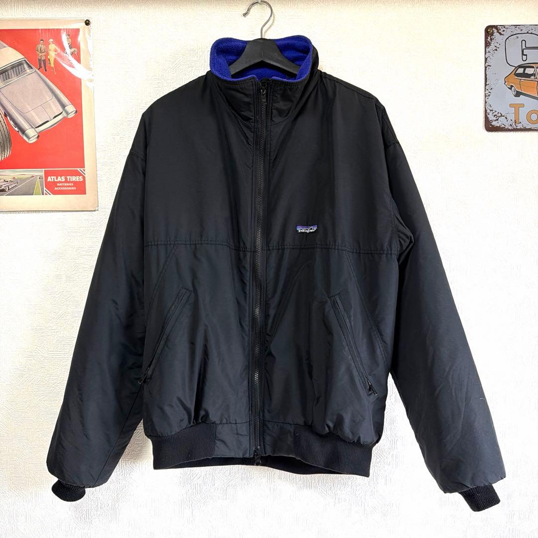 B*B様 初期　80s 極美品　パタゴニア　Patagonia シェルドシンチラ 極美品 M ブラック USA 80s 三角タグ Patagonia Shelled Synchilla