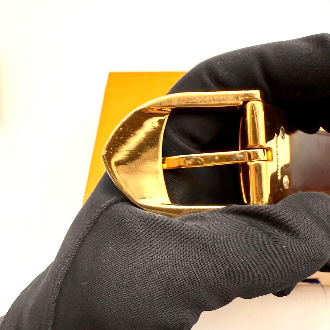 極美品 ルイヴィトン タイガ ベルト サンチュール ボルドー - メルカリ