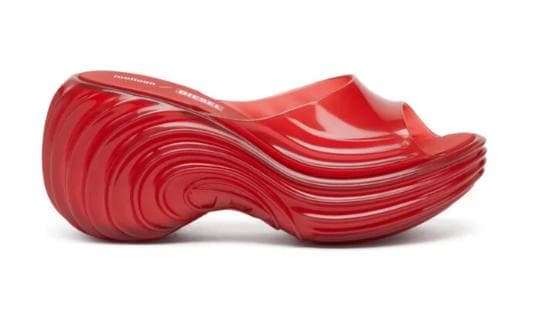 [新品箱付き]Diesel x Melissa Quantum Platform Melissa Quantum Platform x Diesel AD - TRANSPARENT RED