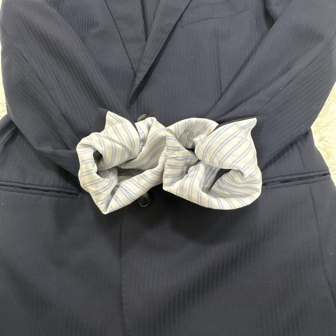 長井代助✨HILTON 3ピーススーツ　super110's ネイビーXL