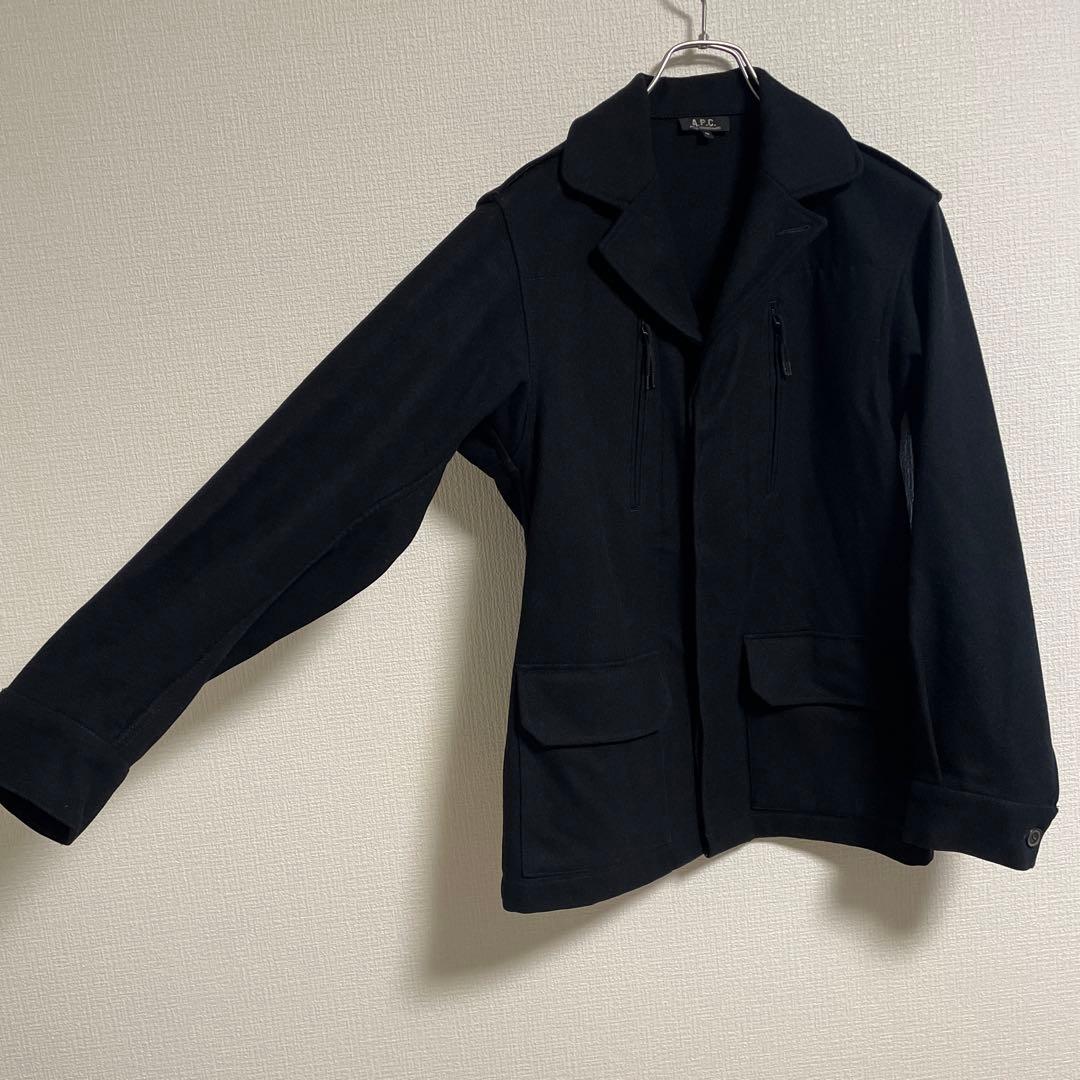 A.P.C.】 フランス製 F-1タイプ ウールミリタリージャケット ブラック