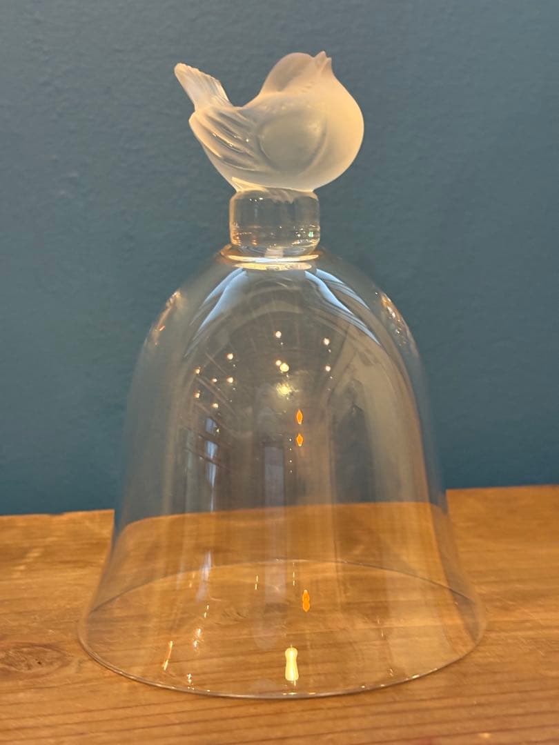 【訳あり】ラリックLaliqueディナーベルDinner Bell ガラスドーム LALIQUE (ラリック) ガラスプレート ASSIETTE LUNCH CHENE｜トレファク