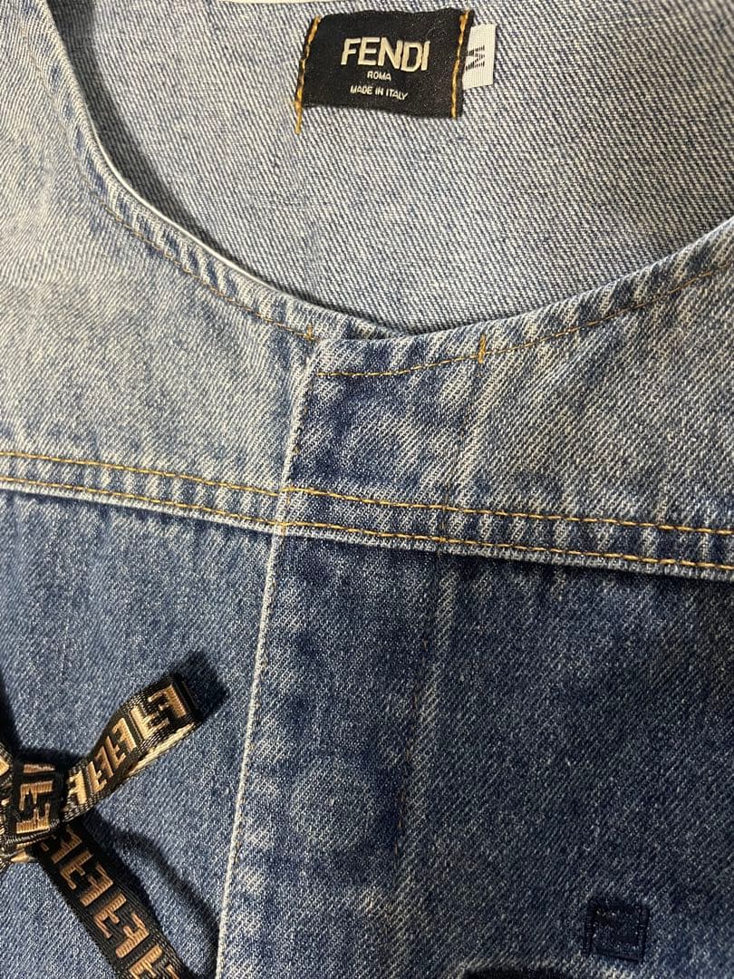 Fendi デニムワンピース ジャンパースカート M - メルカリ