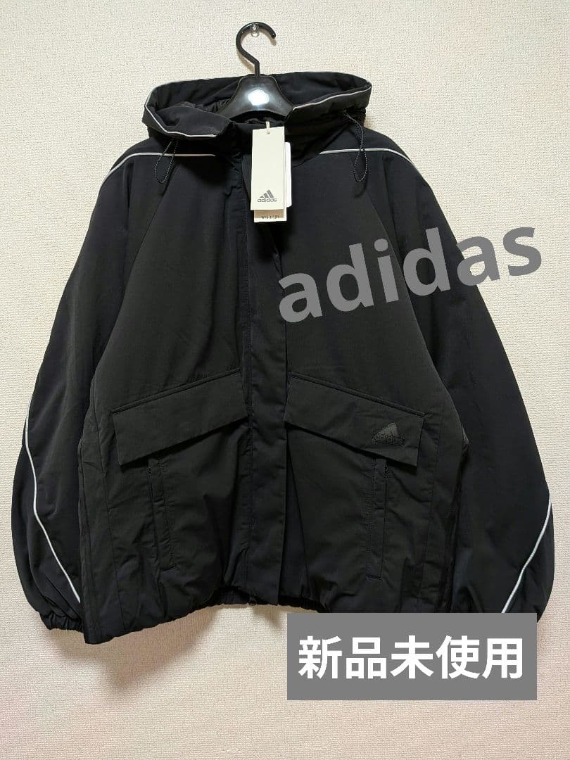 【adidas 】新品未使用 ブラック中綿 ジャケットタグ付きＬサイズ adidas Originals アディダス ジャケット メンズ ADIC リバーシブル