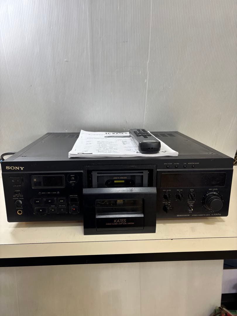 SONY カセットデッキ TC-KA7ES リモコン付き ジャンク品 ソニー SONY TC-KA7ES カセットデッキ