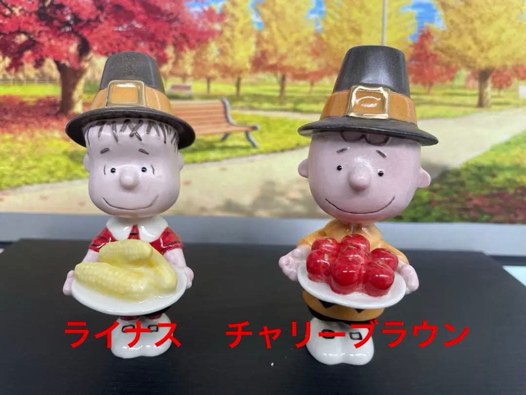 新品 未使用 レノックスピーナッツ感謝祭 置物セッ ト6ピース