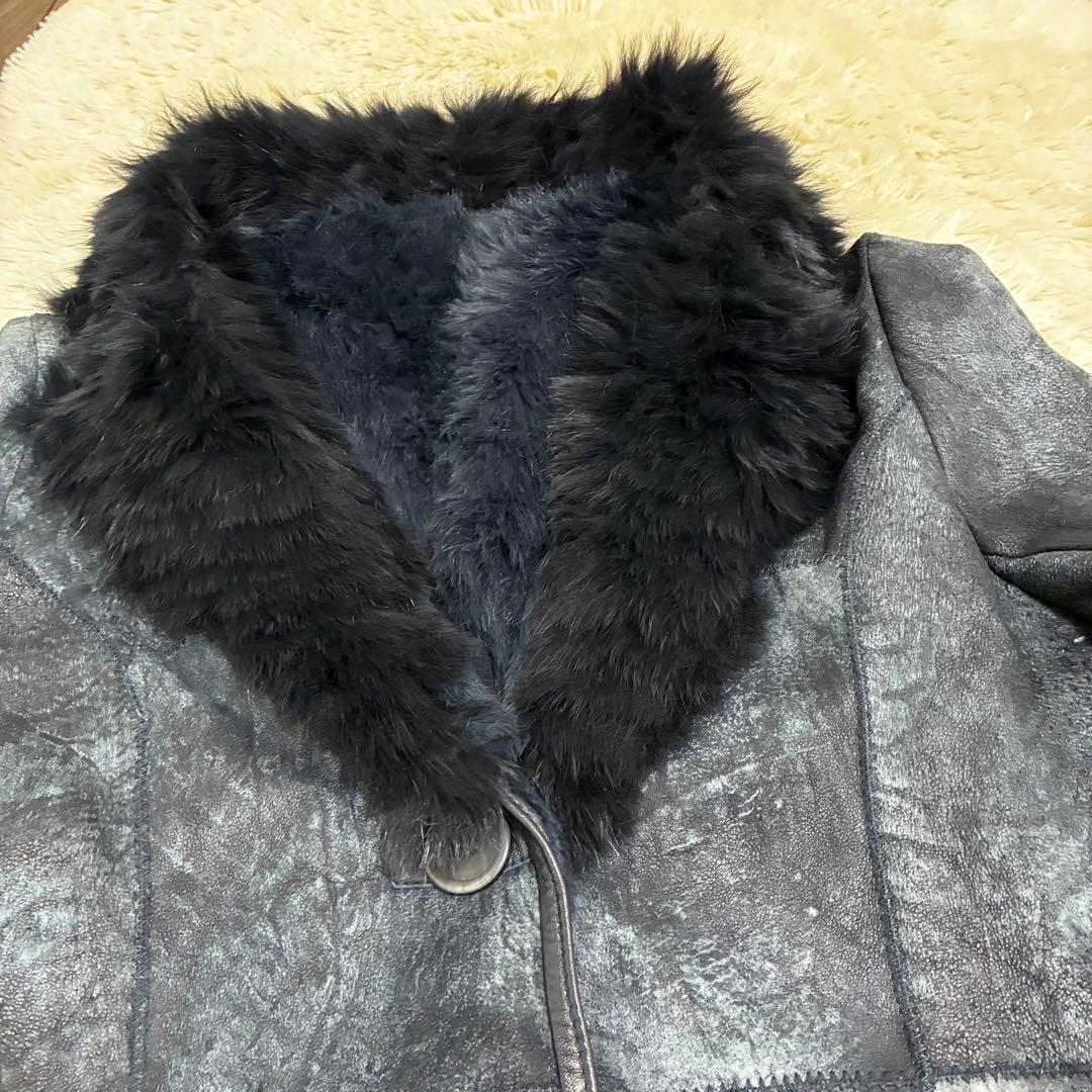 Rusty Rouge 兎革 スペインラビット ブルーフォックス 毛皮 コート