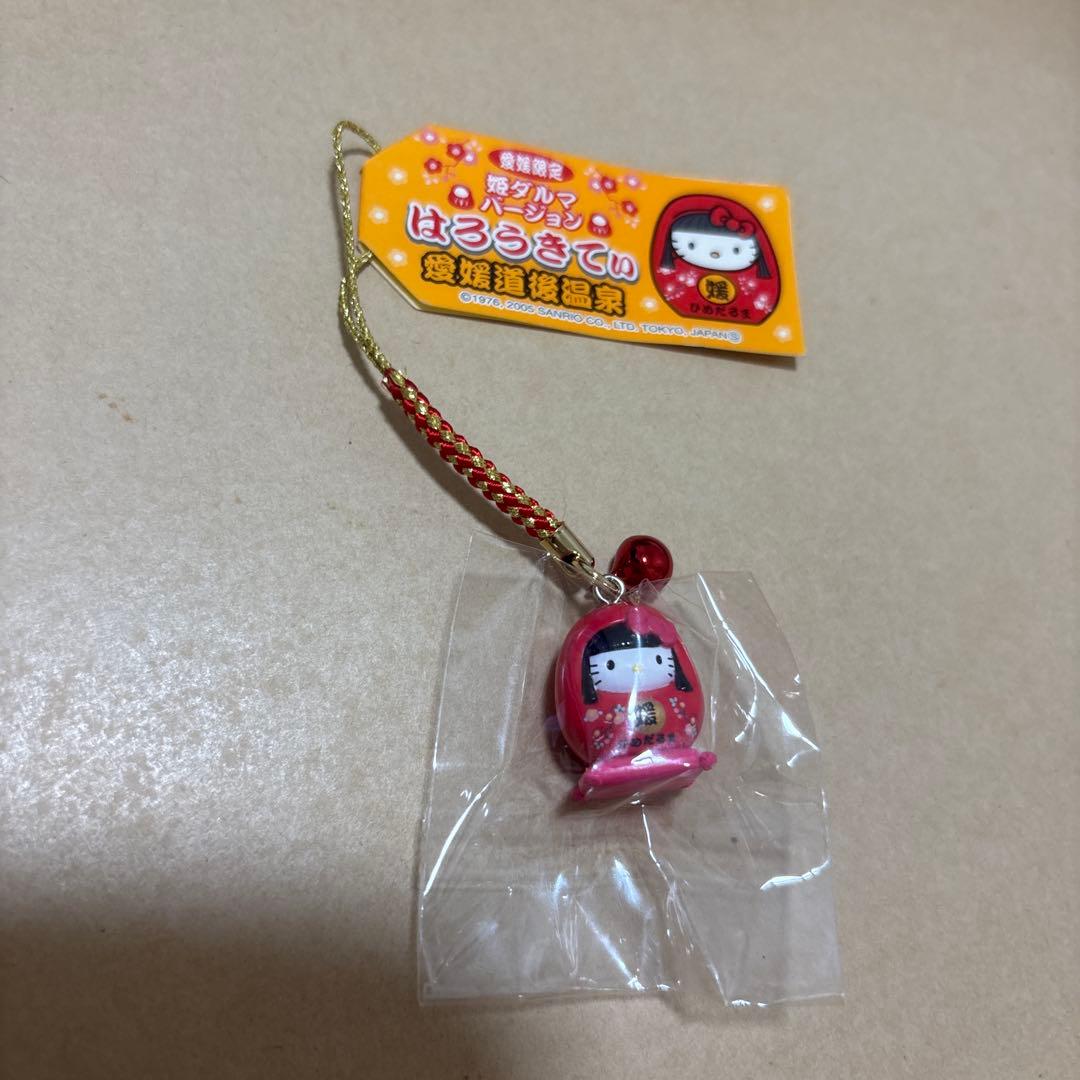 ご当地キティ 愛媛限定 愛媛道後温泉 姫ダルマver. キティ 根付