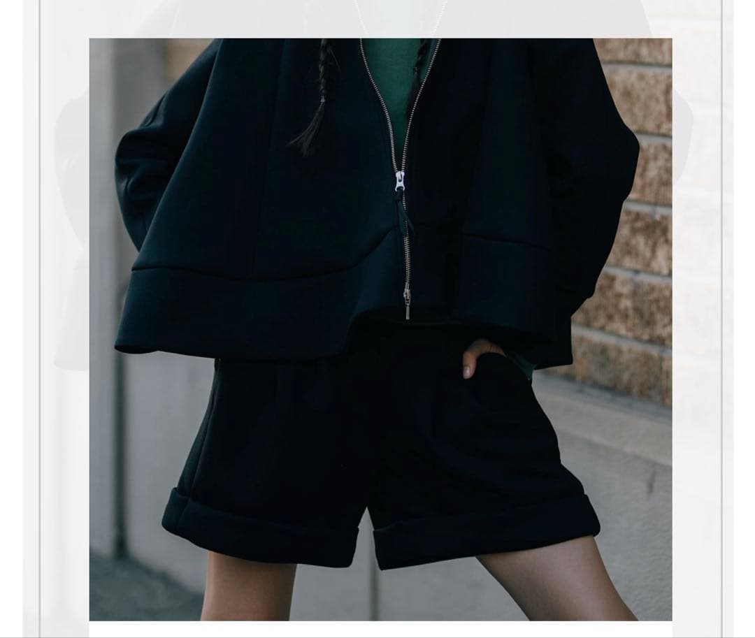 LINKABLE ボンディングショートパンツ(ブラック)M ボンディングショートパンツ | select shop miu