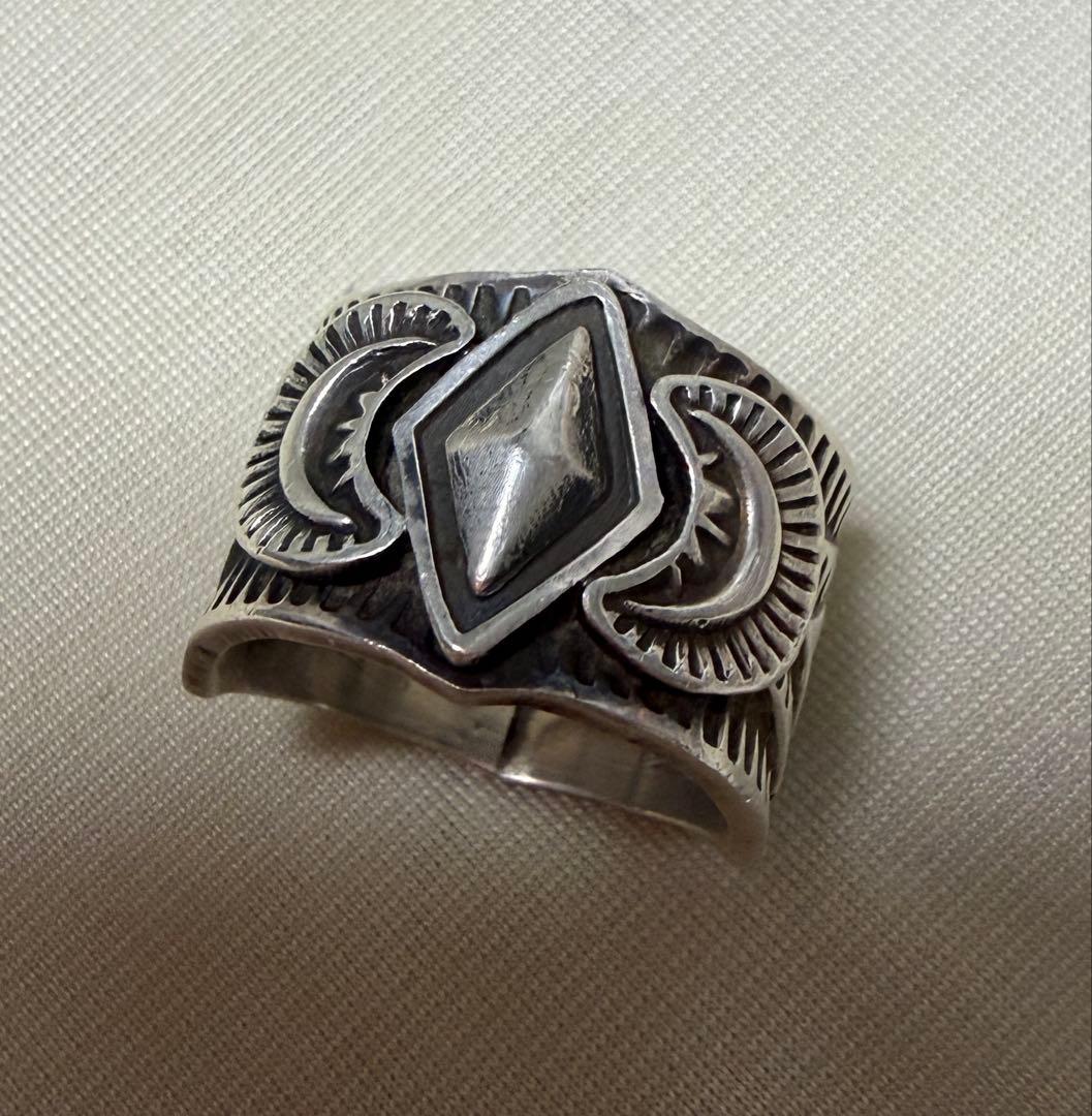 Navajo Sunshine Reeves スタンプワーク リング　18号 ナバホ Sunshine・Reeves サンシャインリーブス スタンプワーク リング