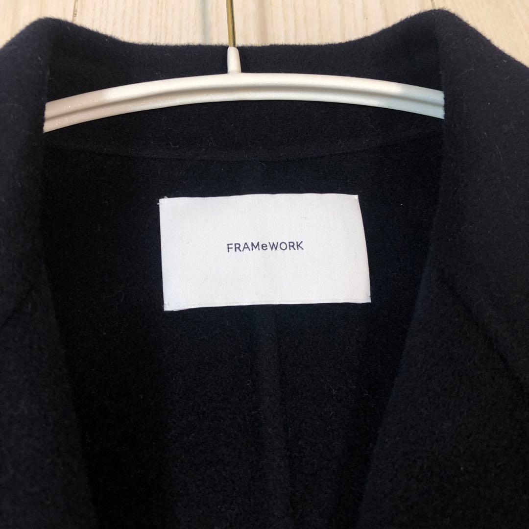 フレームワーク】SUPER160sダブルブレストコート ネイビー 38 - メルカリ