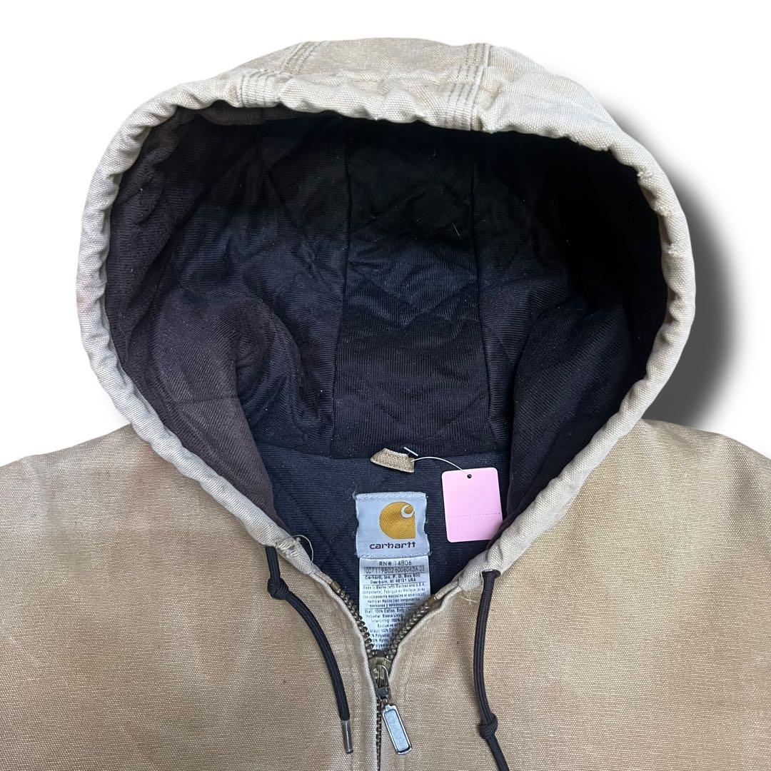 90s Carhartt カーハート ダックアクティブジャケット ベージュ ボロ