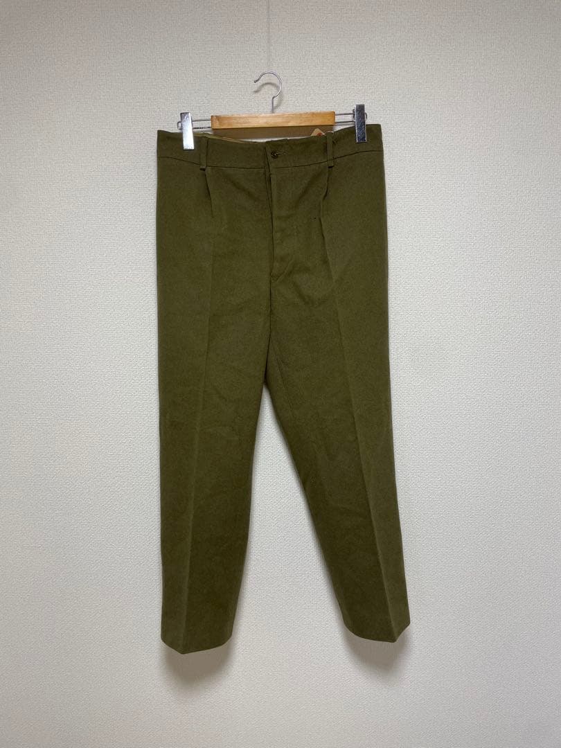 60s イタリア軍 ドレスユニフォームパンツ スラックスパンツ 実物 当時 イタリア軍 EI ユニフォームパンツ ウールポリエステル デッドストック