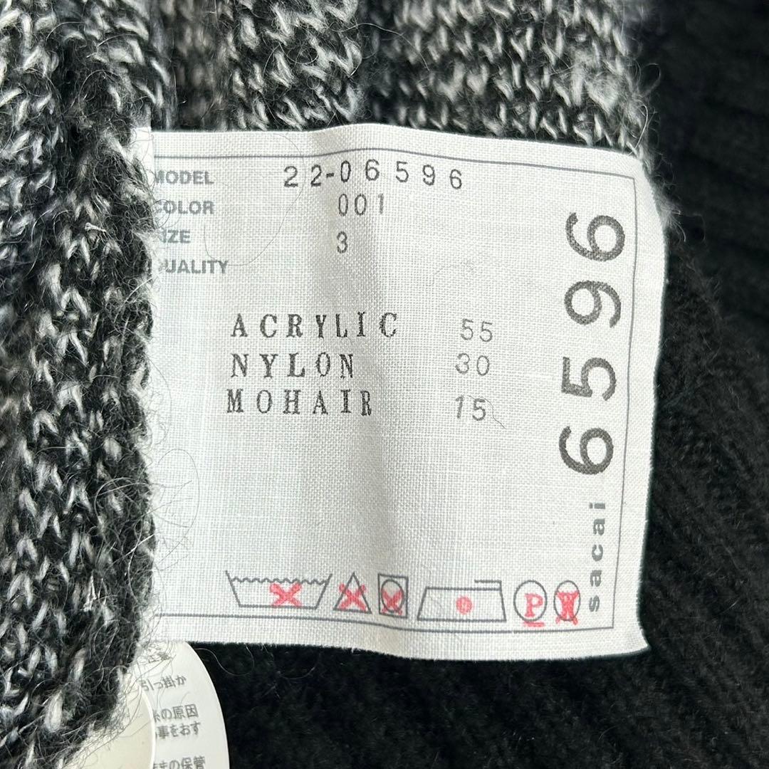 5624【未使用級】サカイ☆ペイズリー柄ニット フリンジ バンダナ柄