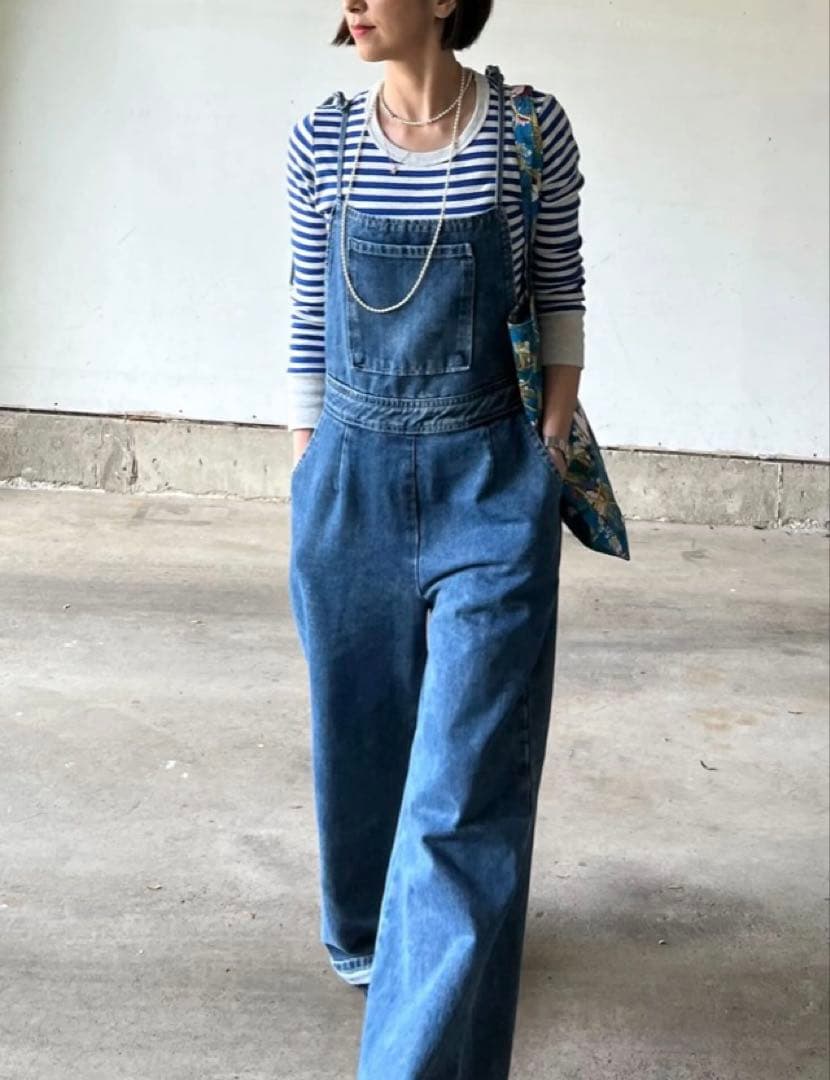 超美品‼︎】CHECK&COFFEE デニムサロペット