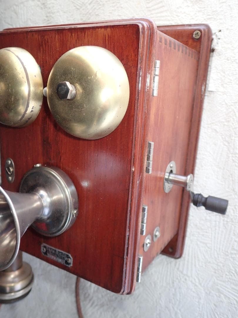 昭和レトロ デルビル磁石式壁掛電話機 ベル鳴ります アンティーク