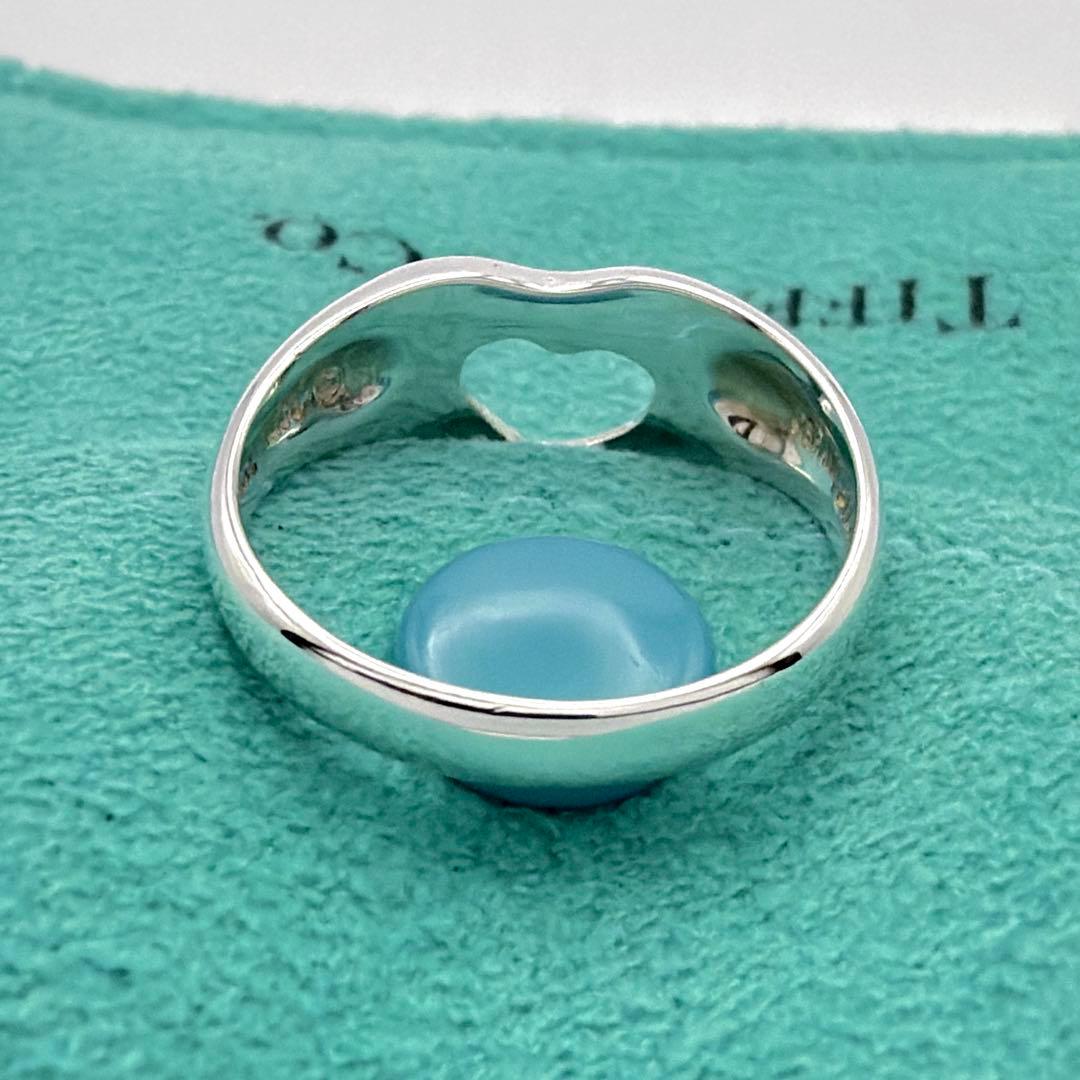 極美品 新品仕上げ ティファニー オープンハート リング 13号 シルバー