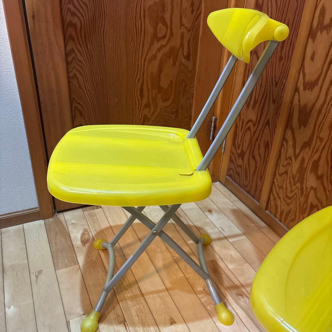 ポストモダン 90's 00's 折り畳み チェア レトロポップ 椅子 クリア