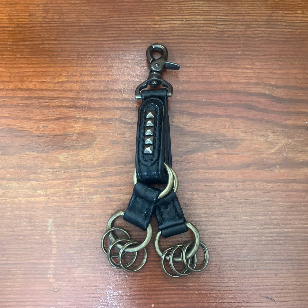 GALEE ブラックレザーキーホルダー GALEE ブラックレザーキーホルダー GALEE ブラックレザーキーホルダー