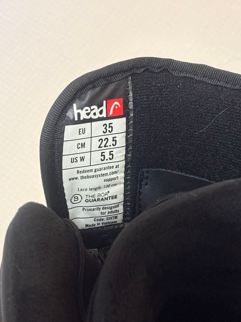 【オマケ付】HEAD BOA スノボブーツ レディース 22.5cm ブラック