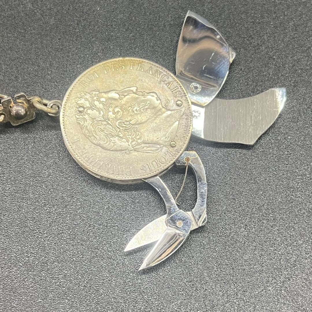 【希少品】Eloi エロア　ナイフ　銀貨　5フラン　箱　タグ付　01