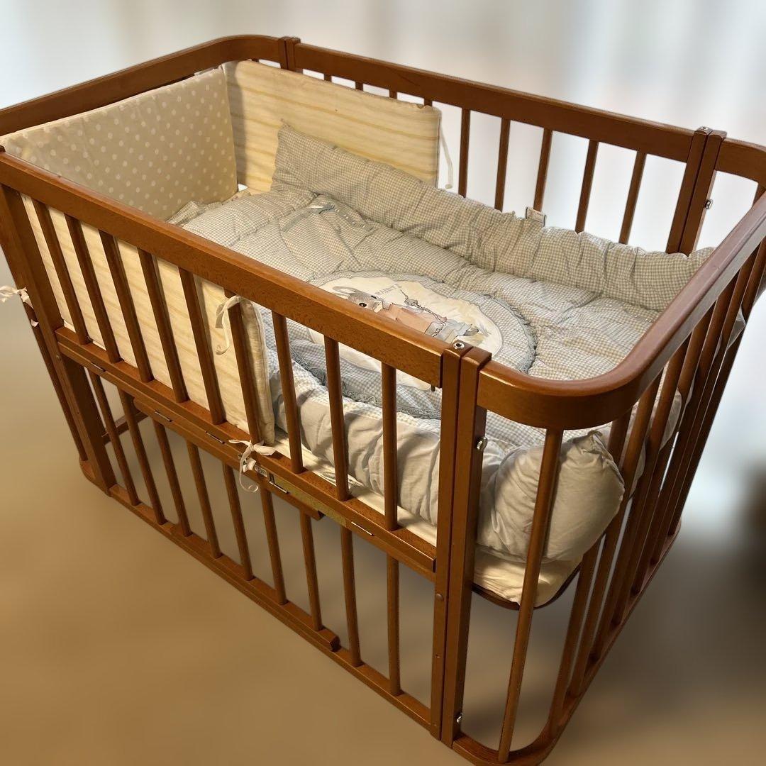 ベビーベッド組立式 マット、キルトパッド、掛布団とカバー、枕、ベビーガード付き 楽天市場】ベビーベッド 布団/枕 ベビー布団 ベッドインベッド 添い寝