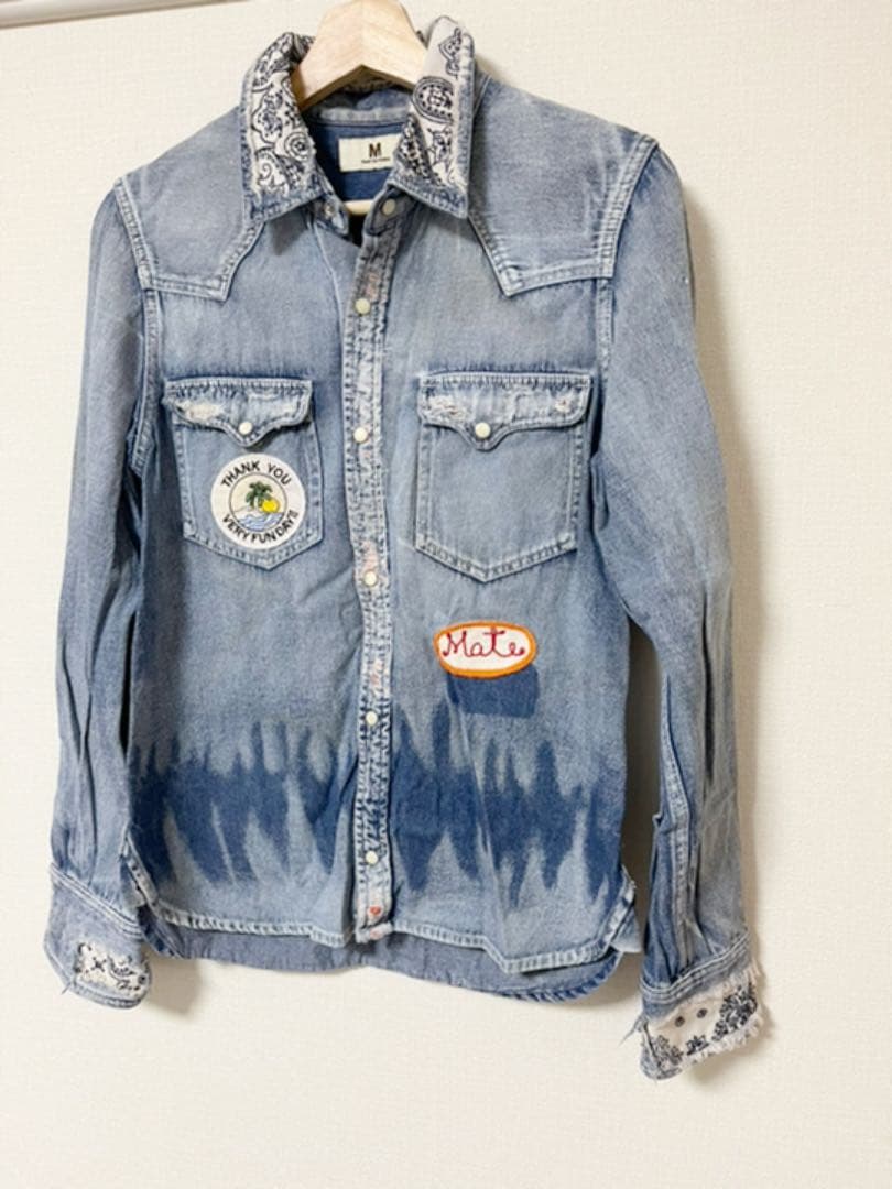 デニムシャツ　TAKUYA∞ UVER M エム デニムシャツ 希少 Lサイズ UVERworld TAKUYA∞ 着用 - メルカリ