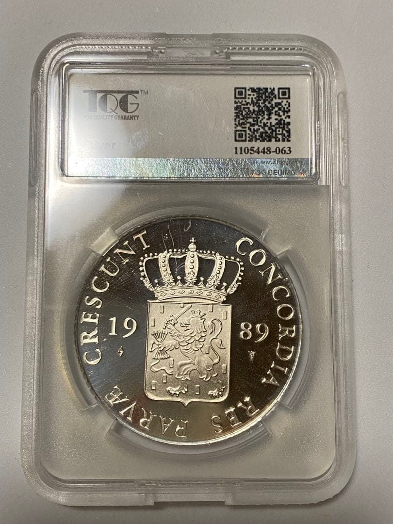 鑑定付 PF67UC 1989年オランダ1ダカット大型銀貨 - メルカリ