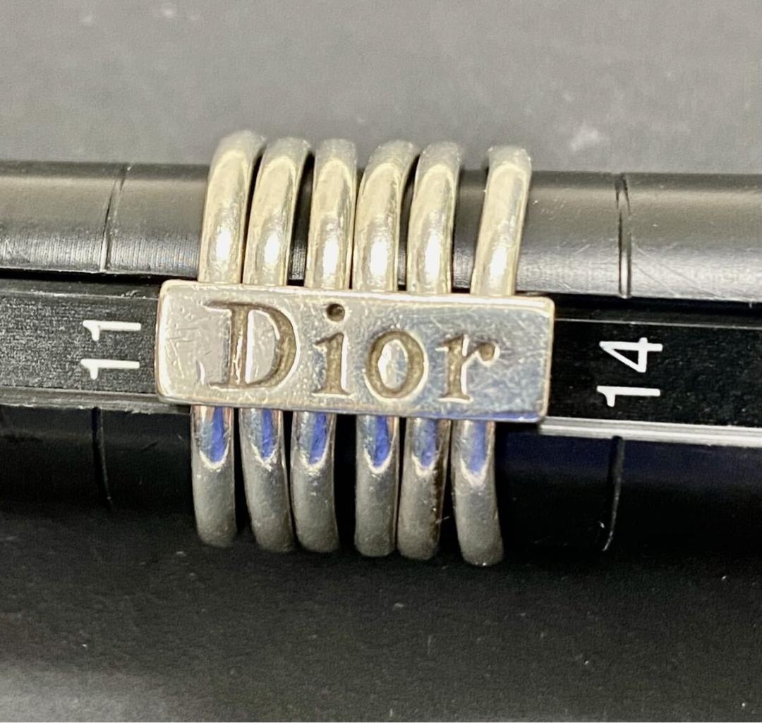 ディオール Dior ロゴ プレート 7連 リング シルバー 中古・古着通販】Christian Dior (クリスチャン ディオール) ロゴ