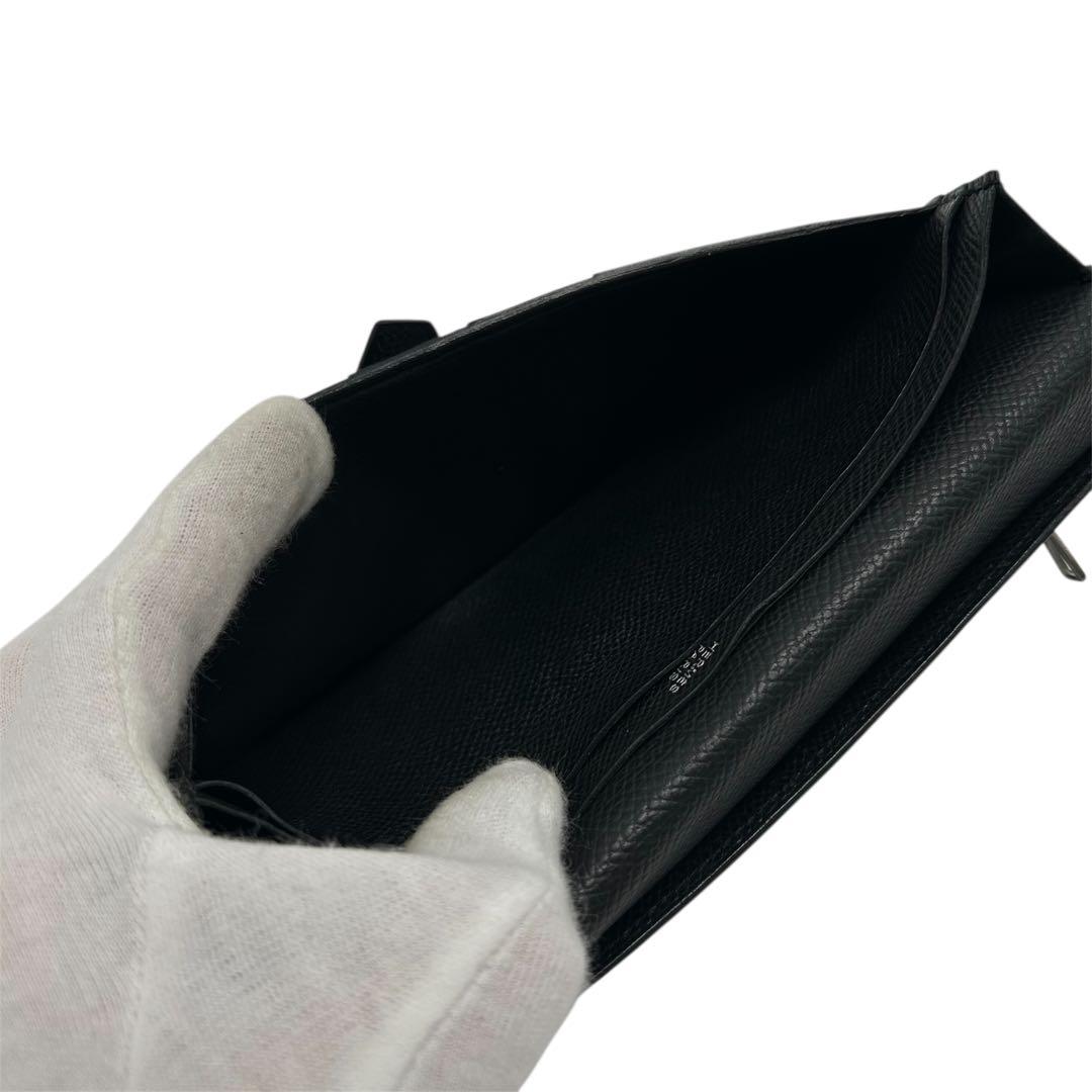 エルメス ベアン 長財布 ⬜︎J刻印 シルバー金具 メンズ H金具