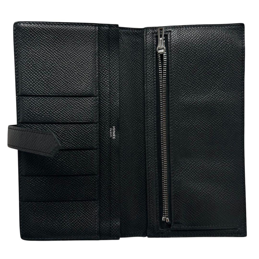 エルメス ベアン 長財布 ⬜︎J刻印 シルバー金具 メンズ H金具