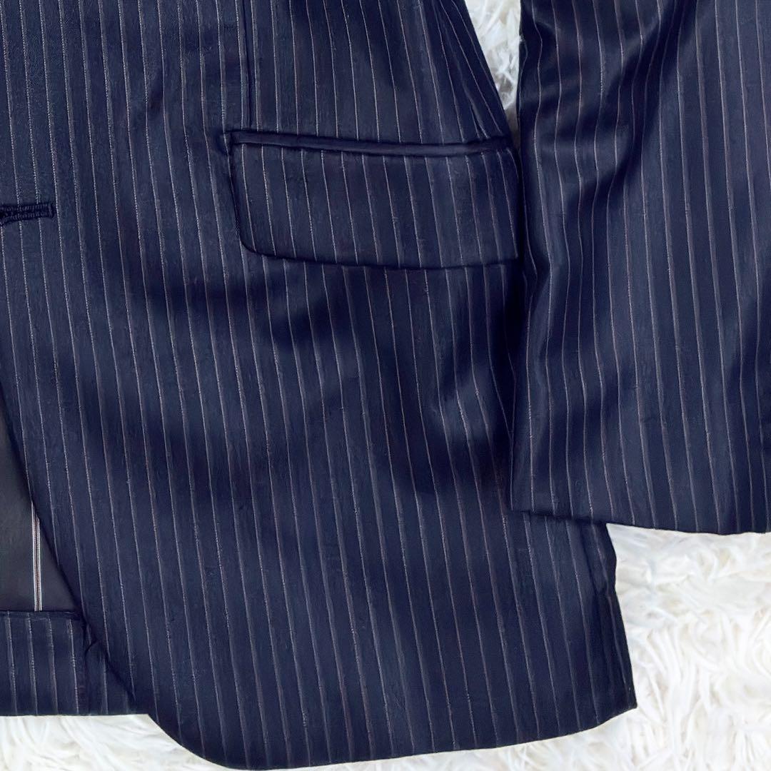 美品 ムッシュニコル スーツセットアップ ピンストライプ 光沢 XL