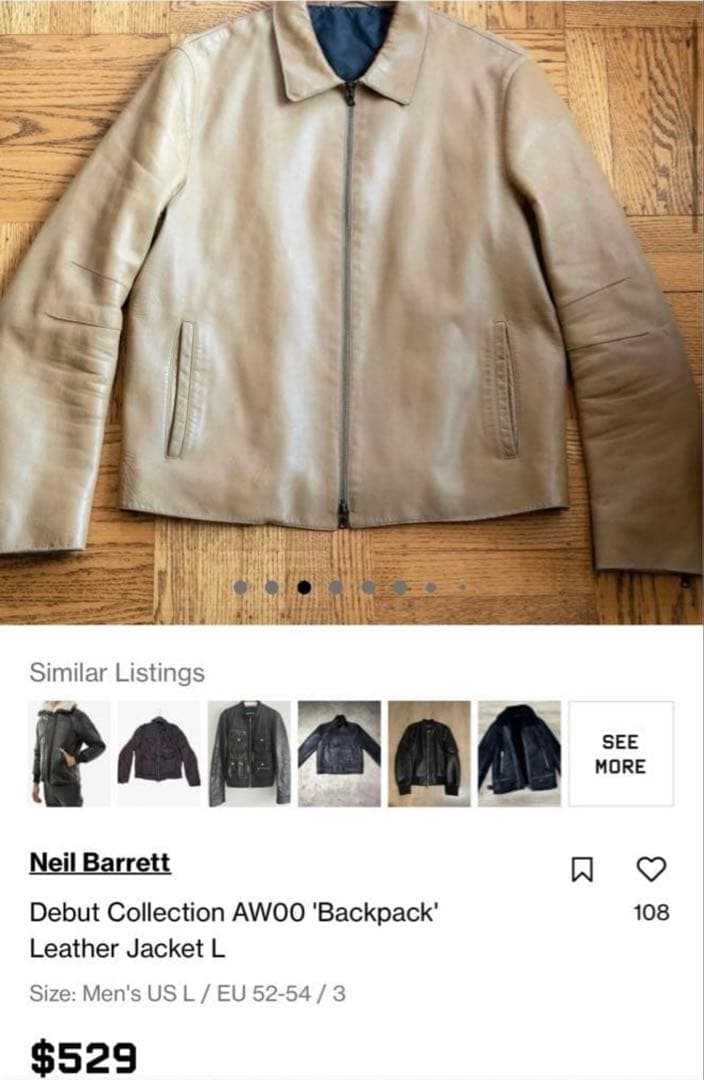 2000aw Neil barrett lamb leather jacket - メルカリ