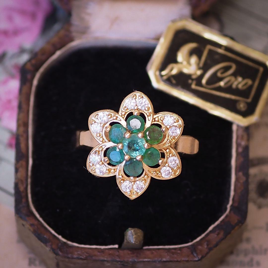 ＊925 天然エメラルドリングnatural emerald ring Amazon.com: Fashion 2PCS 925 Sterling Silver Natural Emerald Ring