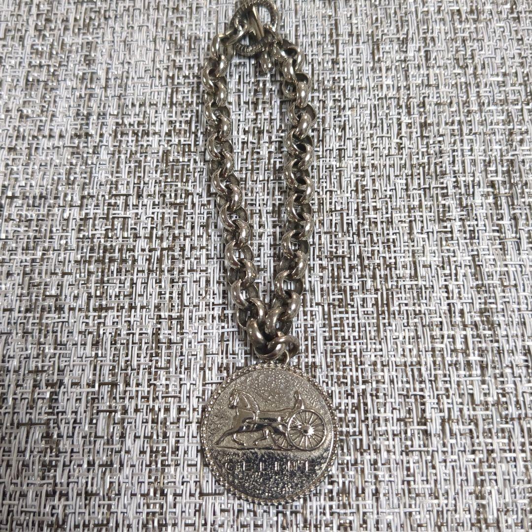 CELINE メダル型ブレスレット　馬車金具 CELINE - セリーヌ 馬車金具 ベルト レザー メンズ CELINE 【1-0258441