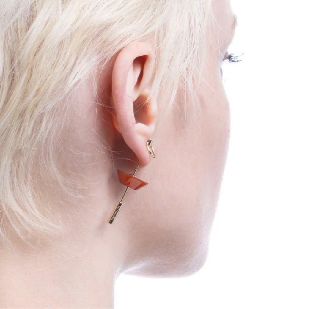 美品 hirotaka ヒロタカ スピアドアノッカー ピアス S /カーネリアン